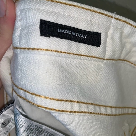 R13 Kick White Flare Distressed Jeans Size 27 Mid Rise - Picture 7 of 12